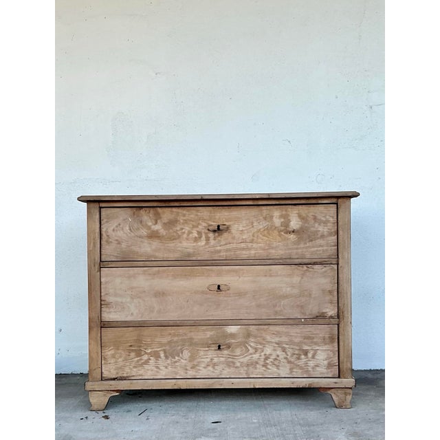 19th Century Vintage Bleached Biedermeier Chest of Drawers For Sale - Image 5 of 12