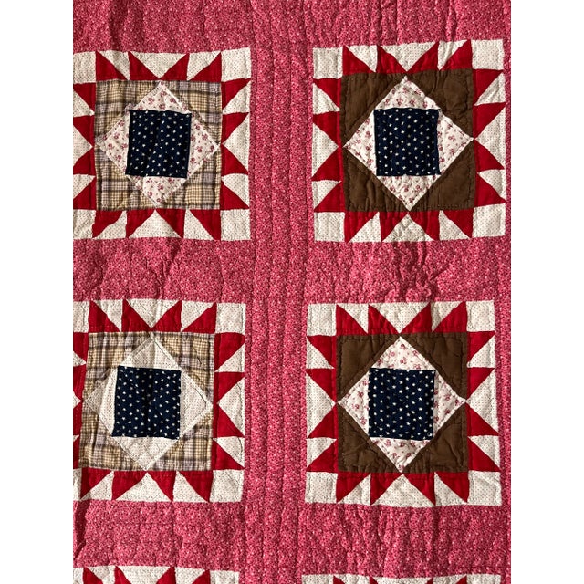Antique Hand Stitched Quilt For Sale In Austin - Image 6 of 11