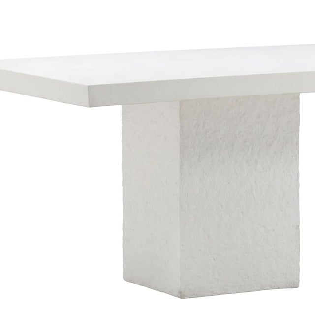 Catalina White Concrete Outdoor Dining Table For Sale - Image 4 of 5