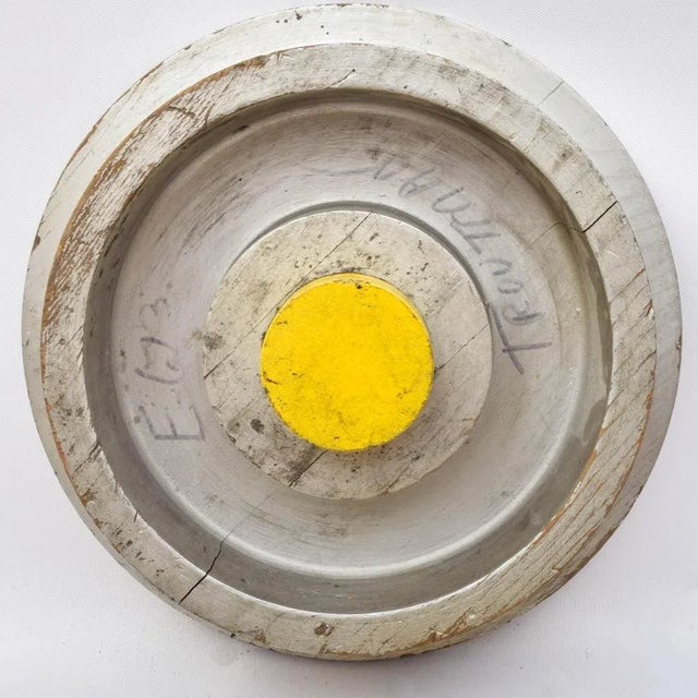 1960s Wood Sculpture Pulleys Set Vintage Garden Outdoors Indoors Wall Art Round Blocks Modernist Sculpture For Sale - Image 4 of 9