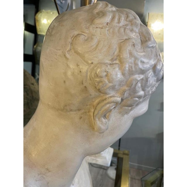 Black Unknwon, Plaster Bust of the God Hermes, 1900, Gesso For Sale - Image 8 of 18
