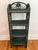 Shabby Chic Vintage Green Wicker Shelf With Four Tiers For Sale - Image 3 of 10