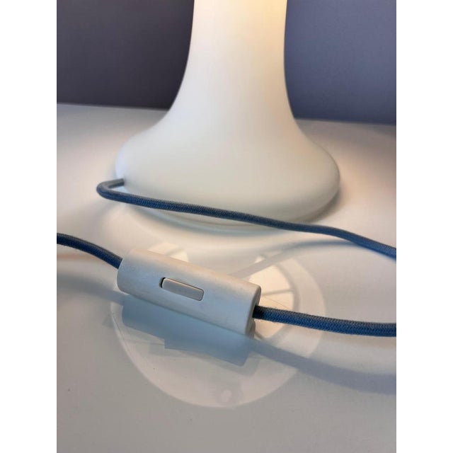 White Mushroom Table Lamp from Glashütte Limburg For Sale - Image 10 of 11
