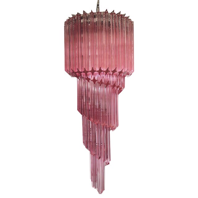 Murano Glass Prism Chandelier, 1990s For Sale