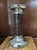 Brown Vintage 8” Leather and Silver Ralph Lauren Style Candleholder For Sale - Image 8 of 18