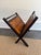 Black Late 20th Century Asian Bamboo Folding Magazine Rack For Sale - Image 8 of 9