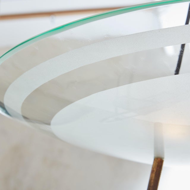 Glass + Brass Sputnik Pendant Light, Italy 1960s For Sale - Image 9 of 11