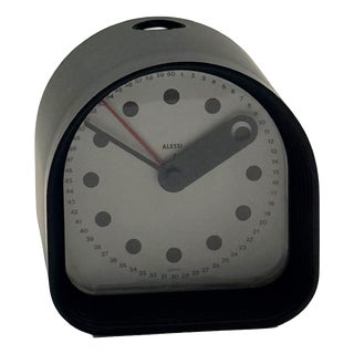 Vintage Italian Alarm Clock by Joe Colombo for Alessi, 1980s For Sale