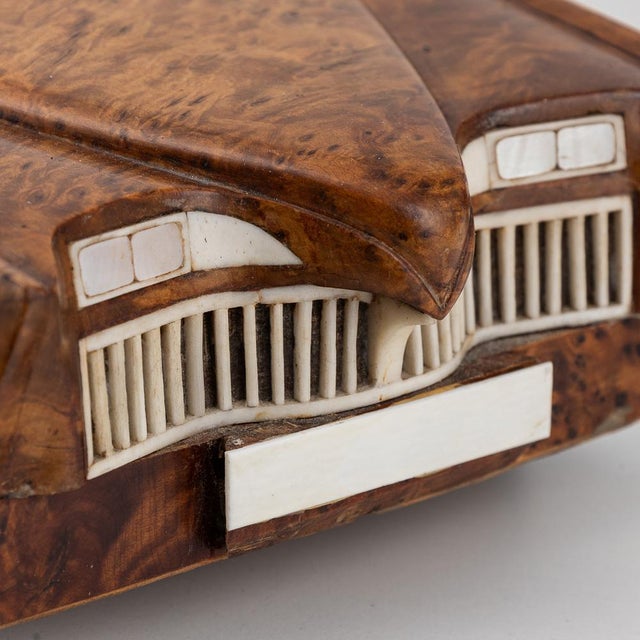 21st Century Hand Carved Wooden Cadillac Car Model For Sale - Image 16 of 18