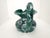 1970s Vintage Sculptural Green Lava Glaze Ceramic Ewer With Scroll Handle For Sale - Image 5 of 18