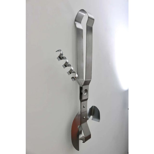 Mid 20th Century Wall Mount Can Opener Sculpture in Stainless Steel by Curtis Jere For Sale - Image 5 of 11