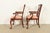 Ethan Allen Chippendale Carved Mahogany Armchairs or Dining Captain Chairs, Pair For Sale - Image 10 of 14