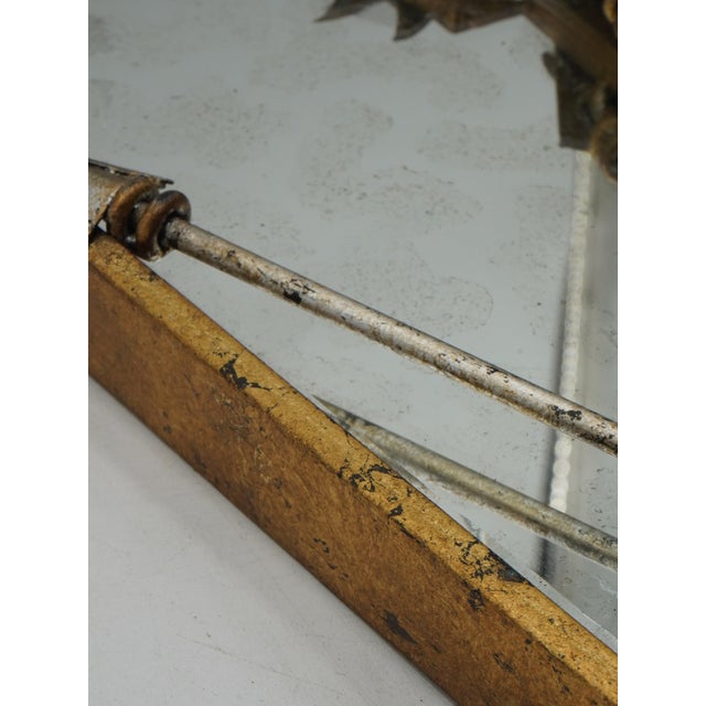 Gold Pair of Neoclassical Mirrored Electrified Wall Sconces For Sale - Image 8 of 12
