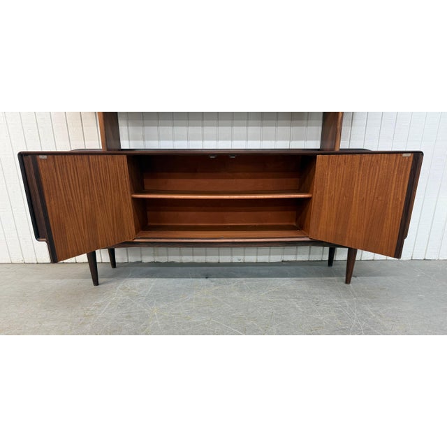 Mid-Century Danish Modern Rosewood Sideboard W/Hutch Top For Sale - Image 10 of 14