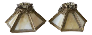 1970s Torch Cut Brutalist Pool Table Pendant Lights - a Pair