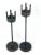 Modern Gothic Medieval Cast Iron Candle Holders - Pair of 2 For Sale In Washington DC - Image 6 of 13