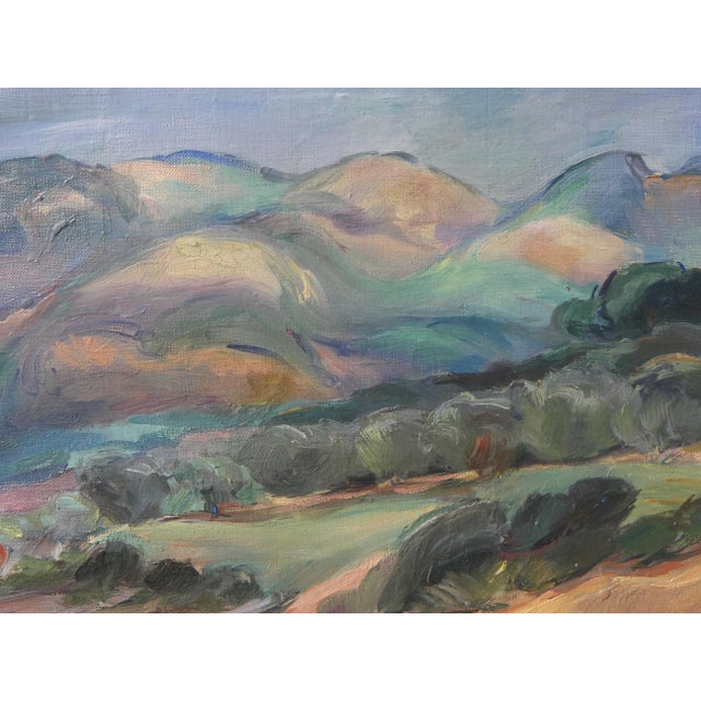 1928 Impressionist Painting "Le Midi" Southern France Landscape by Adolphe Milich 1884-1964 For Sale - Image 9 of 13