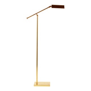 Mid-Century Modern Koch & Lowy Brass Adjustable Floor Lamp For Sale