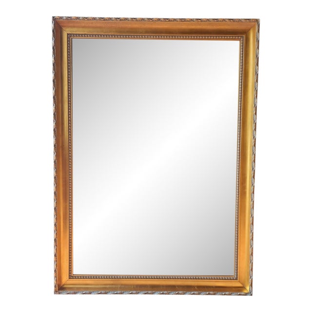 Vintage Carolina Mirror Company Gilt Regency Beveled Glass Wall Mirror For Sale