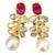 Bochic "Capri" Vintage Ruby & Multi Sapphire Earrings Set In 18K Gold & Silver For Sale - Image 15 of 18