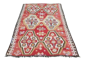 1970s Vintage Turkish Kilim Rug - 4′7″ × 6′3″