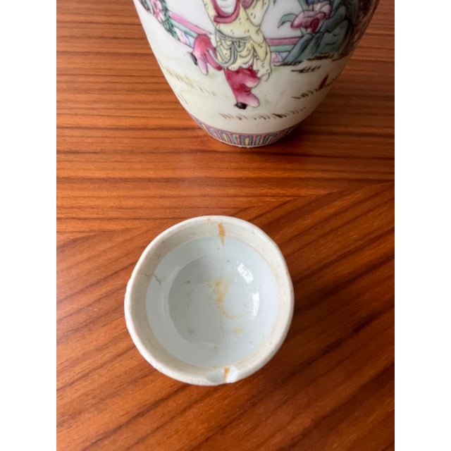 Antique Chinese Petite Famille Rose Pastel Ginger Jar For Sale - Image 12 of 13