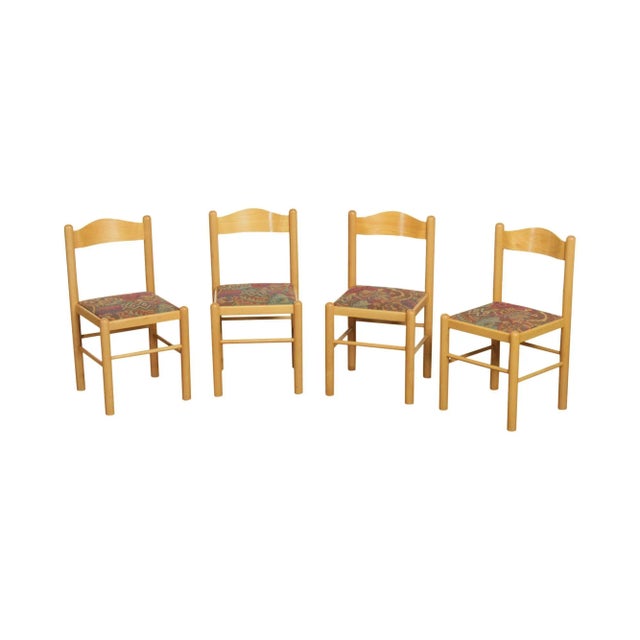 Mid Century Modern Blonde Beechwood Dining Chairs - Set of 4 For Sale - Image 13 of 13