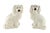 Antique Victorian White Staffordshire Dogs, 1890, Set of 2 For Sale - Image 6 of 6