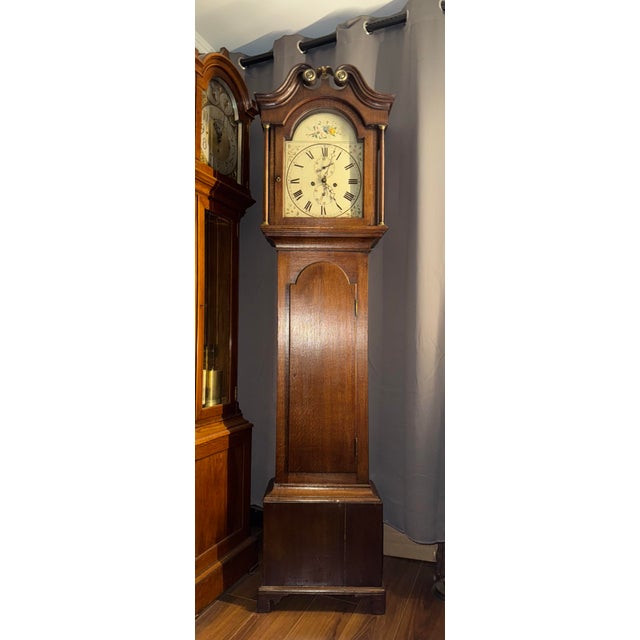 Brown Late 18th Century Georgian English Grandfather Clock For Sale - Image 8 of 8
