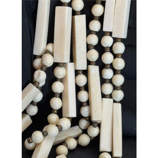 1980s African Bone Bead Necklace, Opera Length For Sale - Image 11 of 15