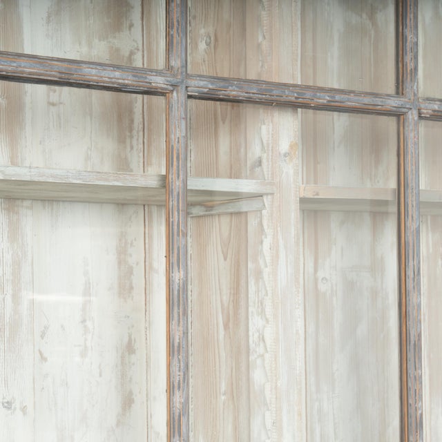 Mid 19th Century 19th Century Large Swedish Pine Display Cabinet Bookcase For Sale - Image 5 of 10