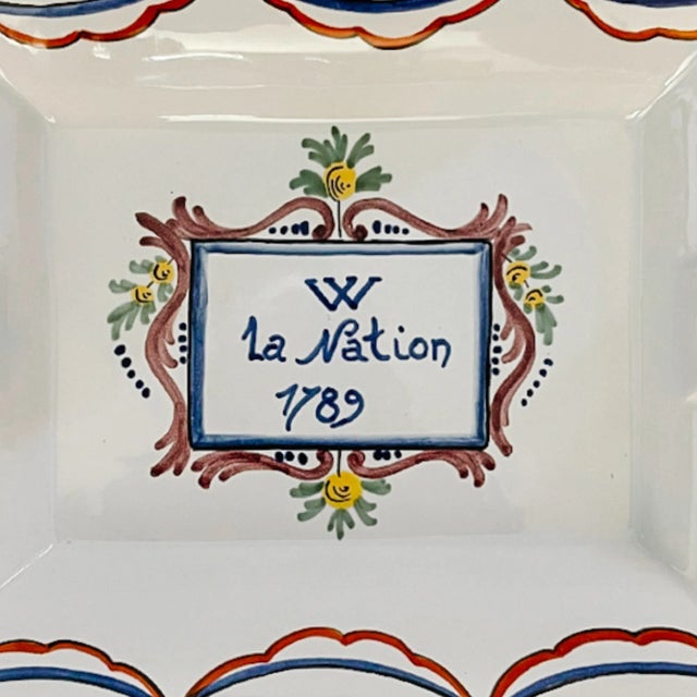 Early 20th Century French Ashtray "La Nation" by Georges Martel Desvres For Sale - Image 4 of 5