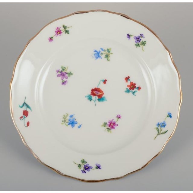 Small German Porcelain Lunch Plates from Silesia, 1930, Set of 6 For Sale - Image 3 of 10