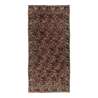 Antique 19th Century Karabagh Runner With Floral Patterns in Red - Rug & Kilim For Sale