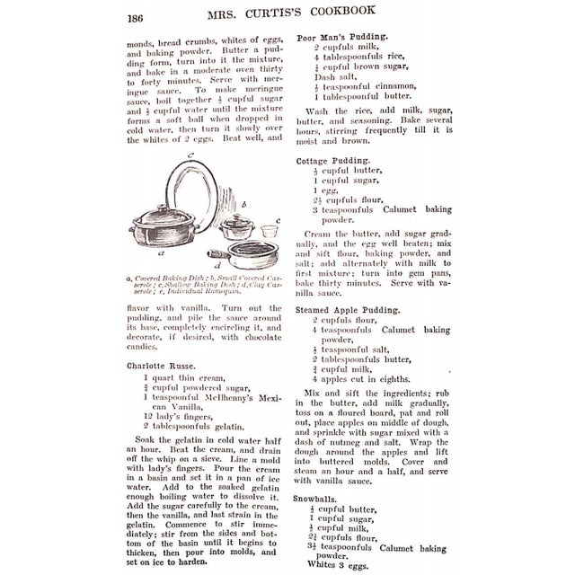 "Household Discoveries and Mrs. Curtis's Cook Book" 1908 Morse, Sidney and Curtis, Isabel Gordon For Sale In New York - Image 6 of 9