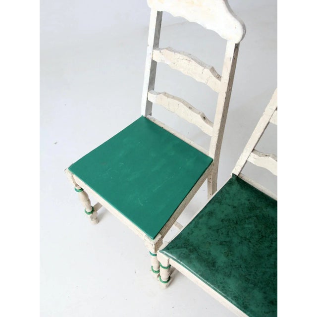 Vintage Painted Wood Dining Chairs Set of 4 Chairish