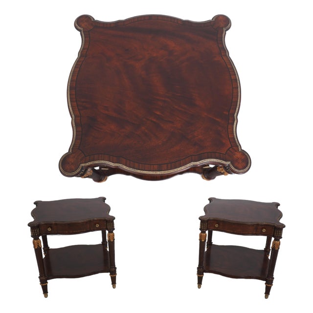 Pair of Theodore Alexander Althorp Mahogany End Tables For Sale