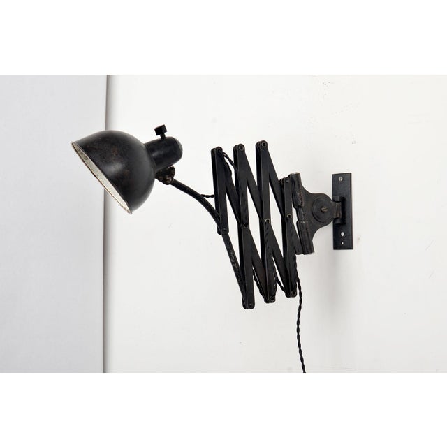 Black Bauhaus Model #6614 Scissor Wall Lamp from Kaiser Idell / Kaiser Leuchten, 1930s For Sale - Image 8 of 8