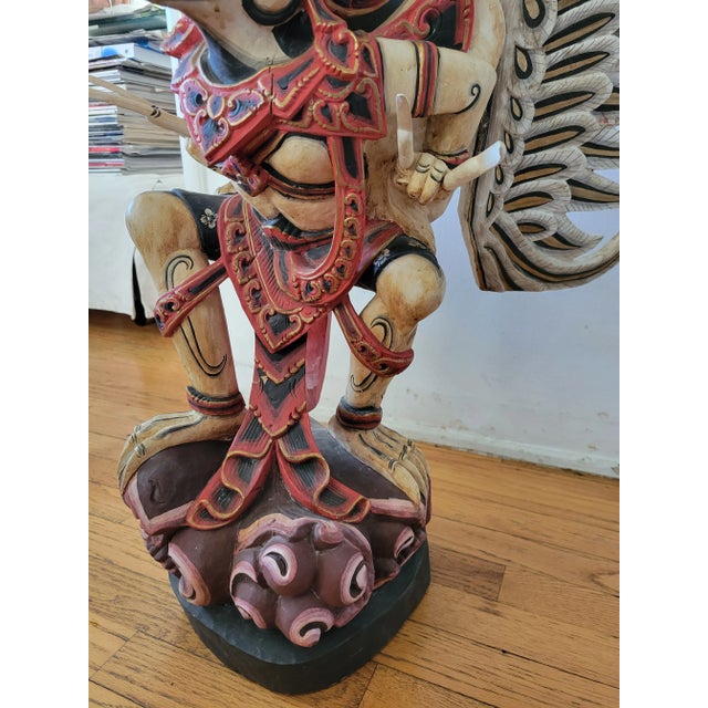 1960's Hand Carved Garuda Statue From Thailand For Sale - Image 4 of 13
