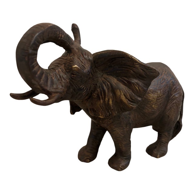 Cast Bronze African Elephant Figure, 19th Century For Sale