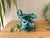Vintage Sculptural Green Lava Glaze Ceramic Ewer With Scroll Handle For Sale - Image 4 of 18