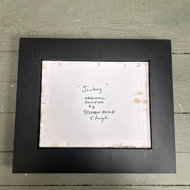 Contemporary Original Painting by Stephen Heigh “Jockey” For Sale - Image 4 of 4