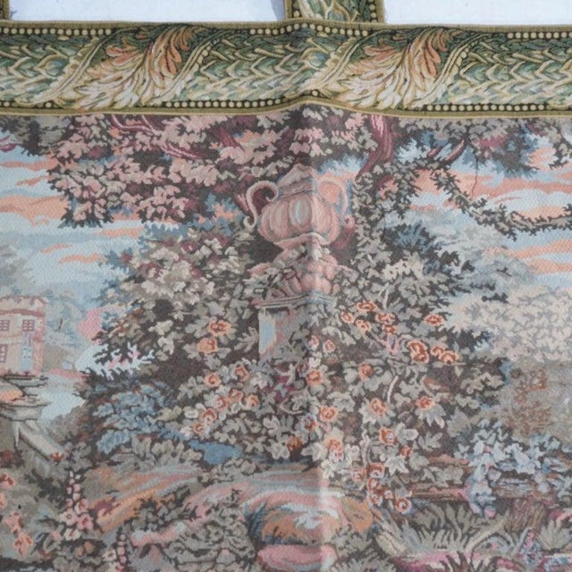 Contemporary Greco-Roman Scenic Courtyard Wall Tapestry With Figures 20thC For Sale - Image 4 of 7