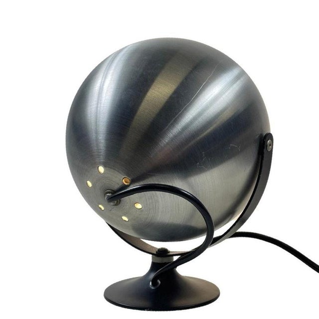 Vintage Dutch Wall Mounted Eyeball Lamp in Stainless Steel from Anvia For Sale - Image 5 of 9