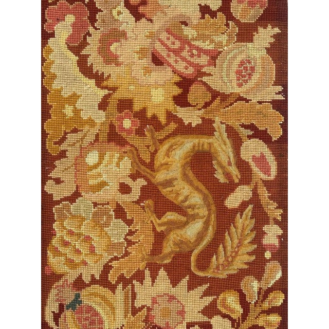 Textile French Needlepoint Panel Tapestry, 1890s For Sale - Image 7 of 18
