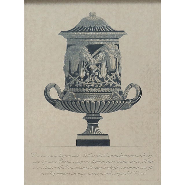 FREE SHIPPING ANYWHERE IN THE CONTINENTAL US! This is a set of 4 black and white etchings of amphora vases by Giovani...