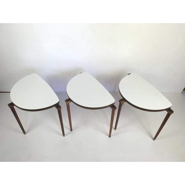 MidCentury Modern Nesting Tables Half Moon S/3 Chairish
