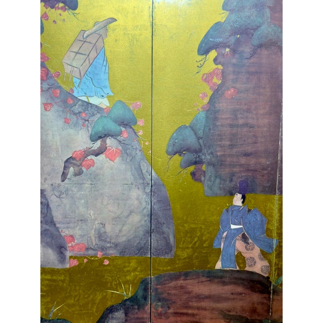 Billy Baldwin Mid 20th C. Monumental Japanese Six-Panel Landscape Print - Gilt Framed - James Mont Style For Sale - Image 4 of 12