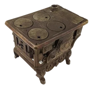 Miniature Crescent Cast Iron Stove Replica