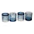 Vintage Anchor Hocking Old Fashioned Glasses in Tartan Blueberry, Set of 4 For Sale